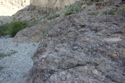 Desert Rock Formation in Arid Canyon