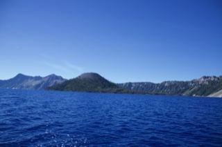Deep Blue Lake with Mountain Range