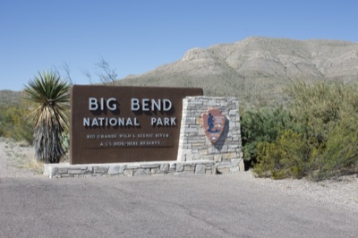 Big Bend National Park Entrance Sign