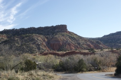 Red Mesa Along Rural Road