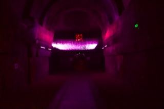 Purple Lit Tunnel Art Installation