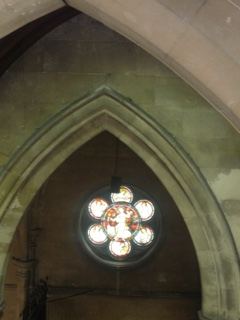Gothic Arch with Stained Glass Window