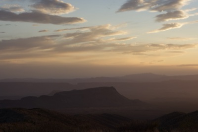 Desert Mountains at Sunset