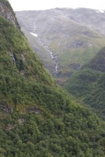 Mountain Valley With Forest And Waterfall