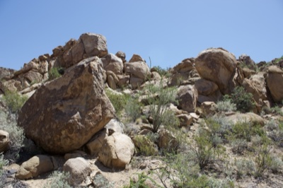 Desert Boulders Under Clear Sky