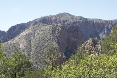 Rugged Mountain Range with Green Foliage