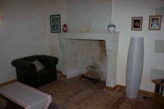 Cozy Living Room With Stone Fireplace