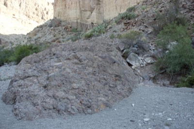 Large Boulder in Desert Canyon