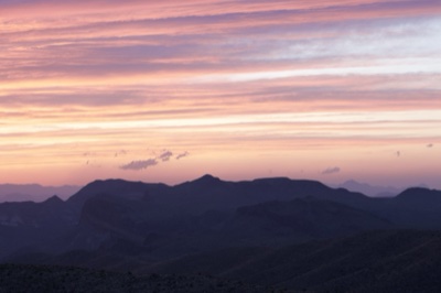 Mountain Silhouette at Sunset