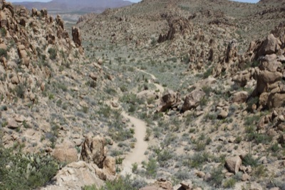 Desert Canyon Dirt Road View