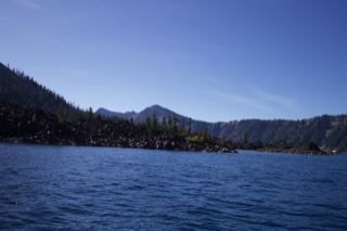 Alpine Lake with Mountain Shoreline