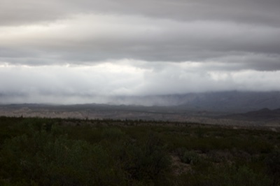 Storm Over Desert Landscape