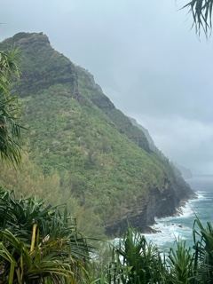 Misty Coastal Cliff Over Ocean