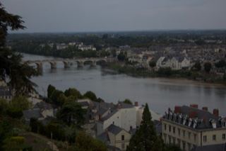 River and Town View Over Bridge