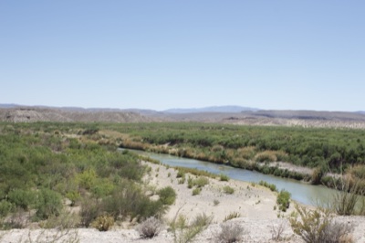 Desert River Valley Landscape