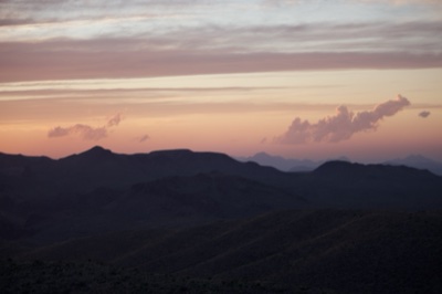 Mountain Silhouette at Sunset
