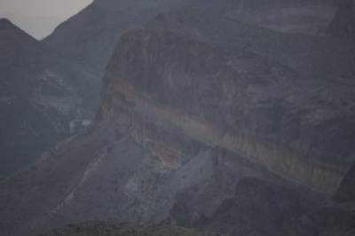Dawn Over Arid Canyon Cliff