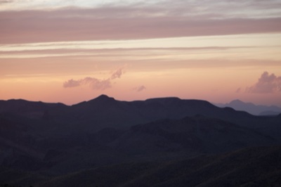Mountain Silhouette at Sunset