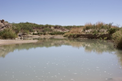 Arid River Bend Reflection Desert