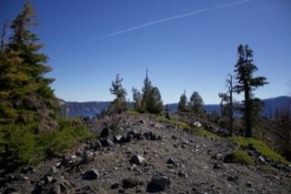 Rocky Ridge Overlooking Distant Mountains