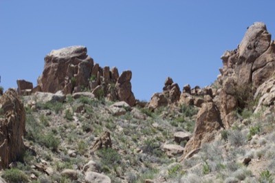 Desert Rock Formations Under Clear Sky