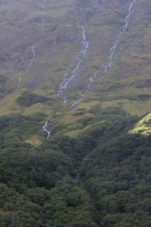 Mountain Slope With Cascading Streams