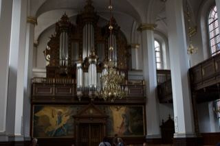 Church Interior With Pipe Organ