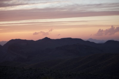 Mountain Silhouette at Sunset