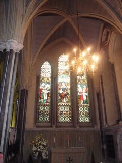 Gothic Church Interior Stained Glass