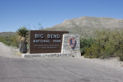 Big Bend National Park Entrance Sign