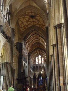 Gothic Cathedral Nave Interior View