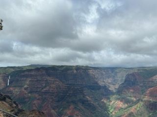 Waimea Canyon Overlook Cloudy Sky