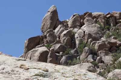 Rugged Granite Boulders Under Clear Sky