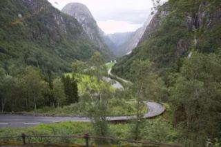 Winding Road Through Green Mountain Valley