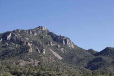 Rugged Mountain Peak Under Clear Sky