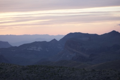 Mountain Silhouettes at Twilight