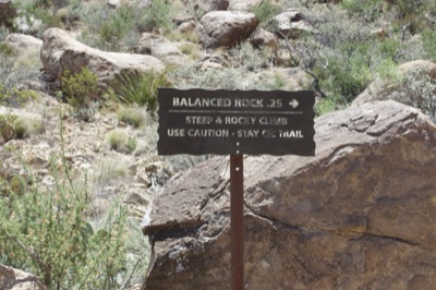 Balanced Rock Trail Sign Desert