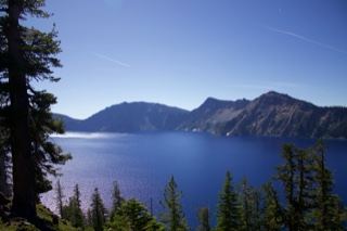 Crater Lake Vista with Forested Shoreline