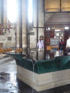 Green Marble Fountain in Cathedral Hall
